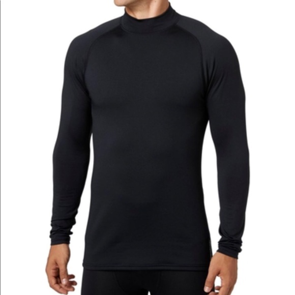 reebok men's cold weather compression crew neck long sleeve shirt